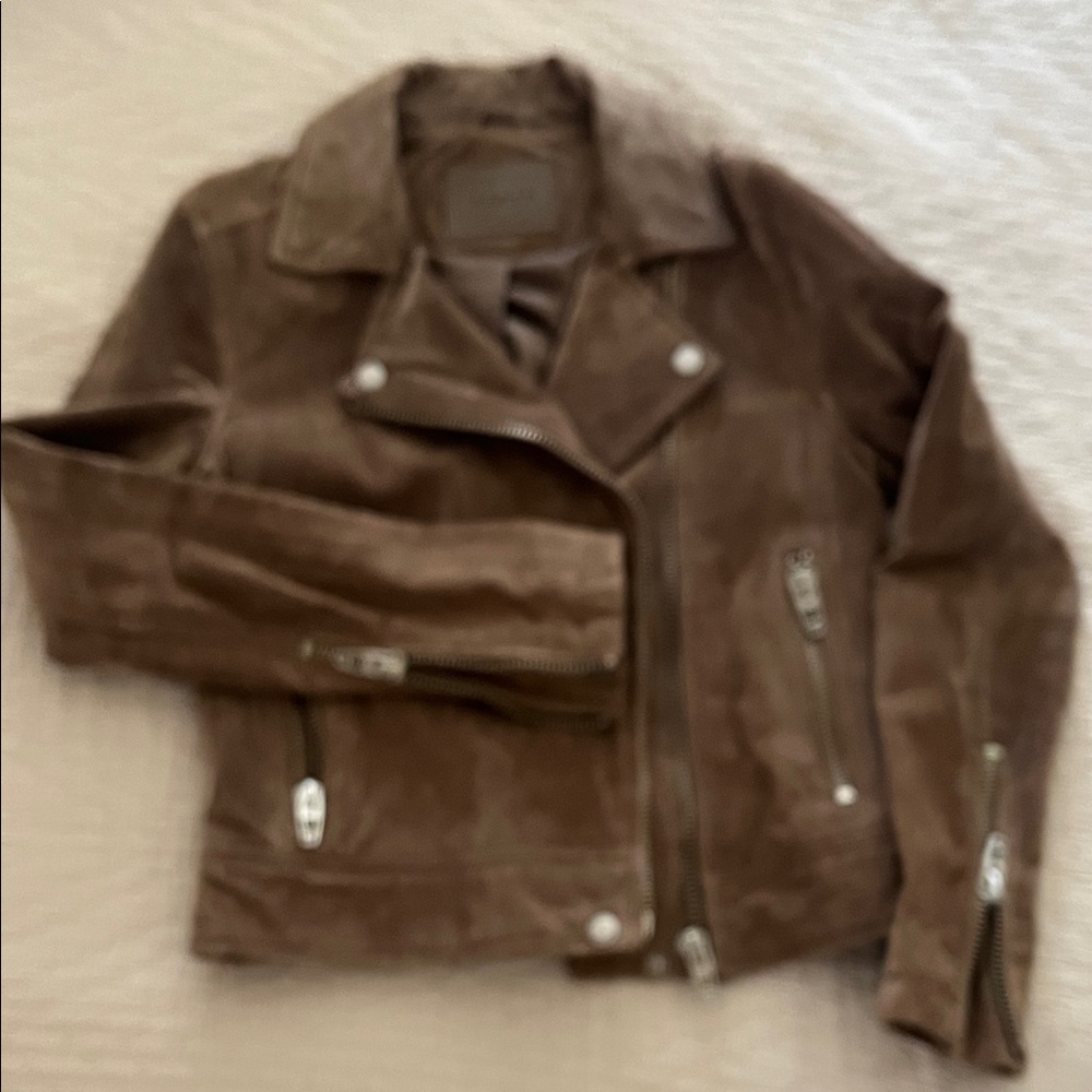 BLANK NYC Brown Suede Biker Jacket